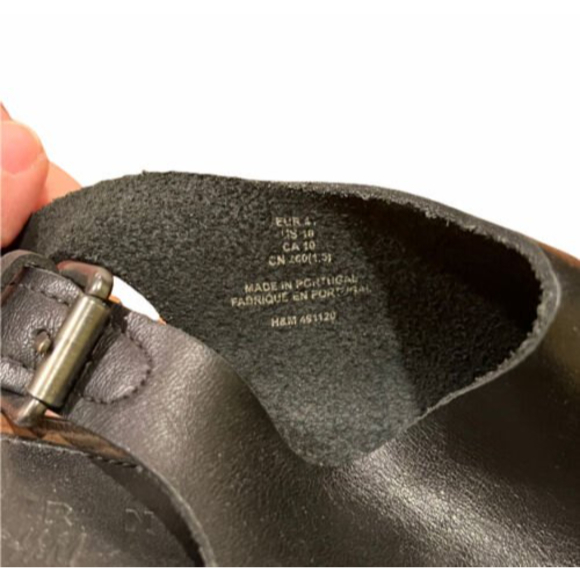 Marni for H&M Black Leather Strappy Plateau Platform Peep Toe Wooden Heels Sz 10 - Picture 10 of 12